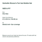 Harbottle women's Fair Isle bobble hat – size