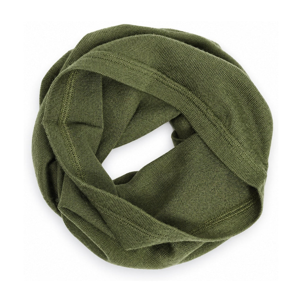Hexham Merino Wool Neck Gaiter in Olive - white background