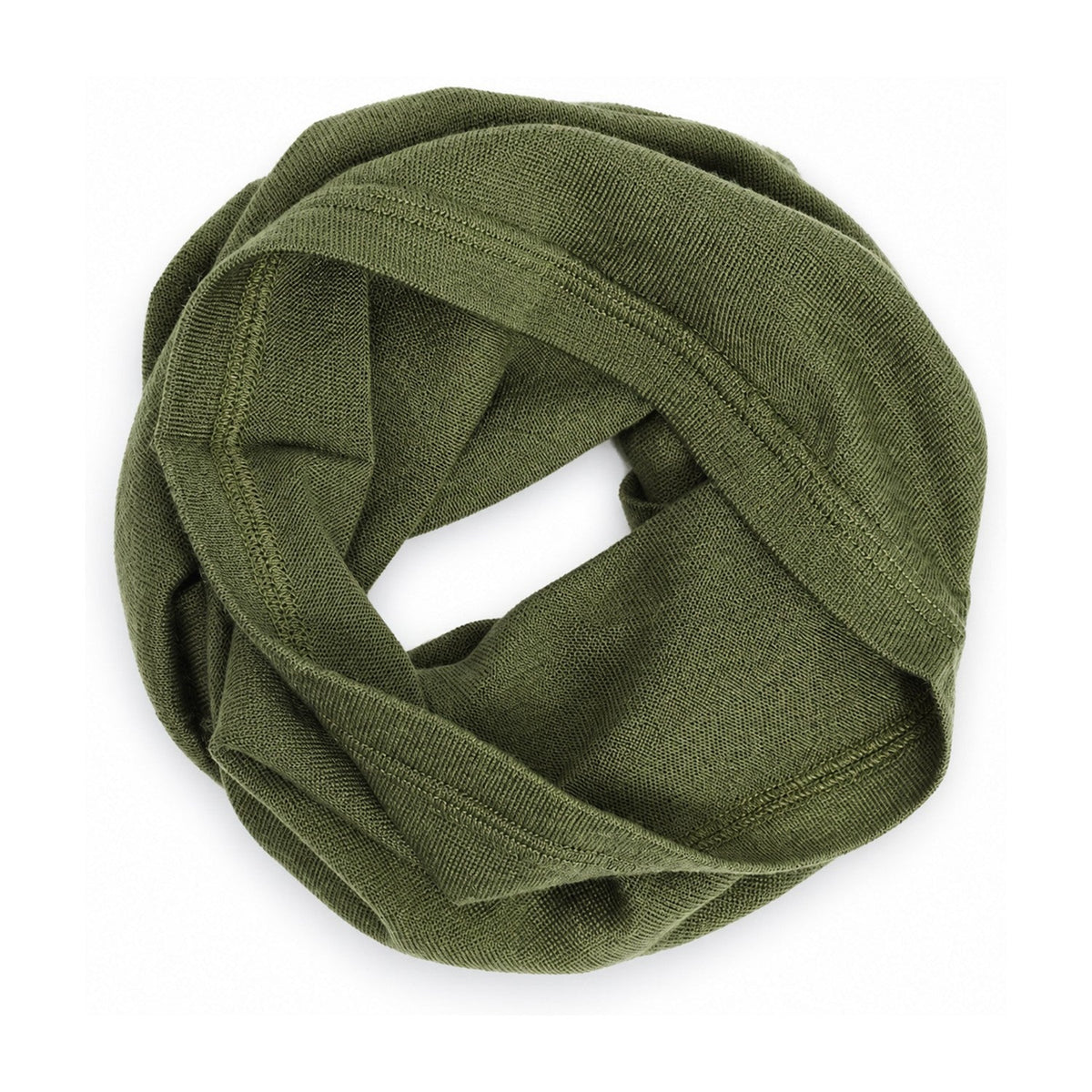 Hexham Merino Wool Neck Gaiter in Olive - white background