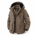 Tamar men's brown 3-in-1 utility jacket front view