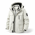 Tamar men's ivory 3-in-1 utility jacket front view