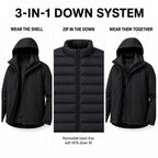Pennine Men's Seam-Sealed 3-in-1 Down Jacket