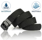 Tactical Men's Nylon Elastic Quick Release Buckle Belt