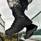 Men’s High-Top Tactical Hiking Boots – Rugged Outdoor Combat Boots with Traction Sole