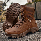 Men’s High-Top Tactical Hiking Boots – Rugged Outdoor Combat Boots with Traction Sole